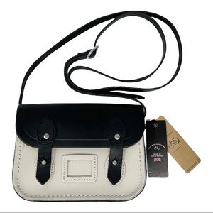 THE CAMBRIDGE SATCHEL COMPANY LEATHER FLAP CROSSBODY BAG